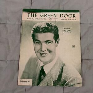 The Green Door Vintage 1956 Piano Sheet Music Booklet Jim Lowe Dot Records